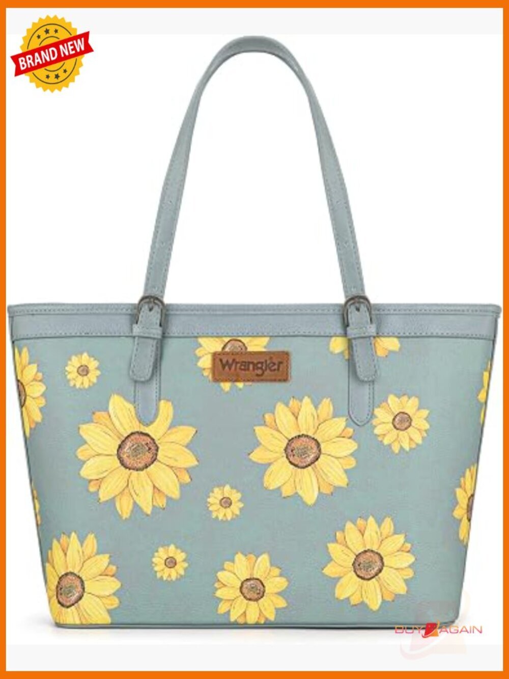 Large Floral Tote Bag Western Sunflower Purse Shoulder Bag Vegan Leather